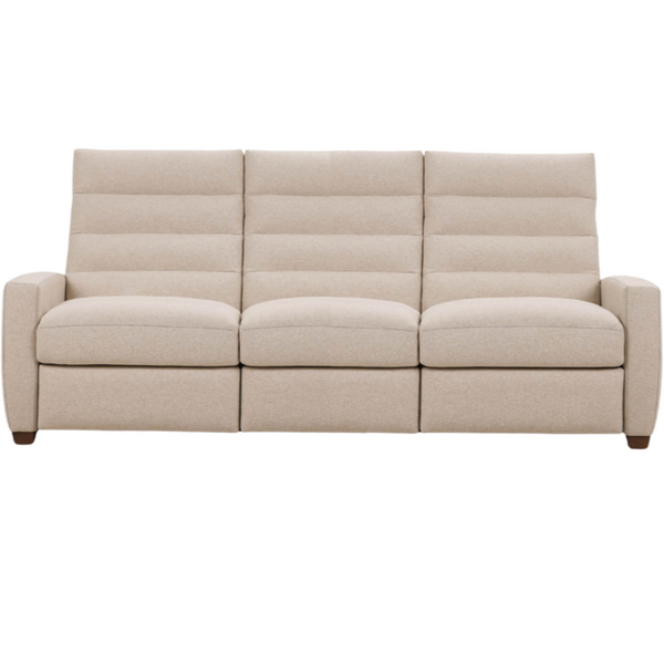 Lanier Manual Recliner 3 Seat Sofa, Archer Sand Performance Fabric/Mink, 92"W