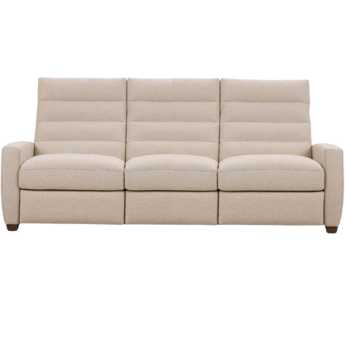 Lanier Manual Recliner 3 Seat Sofa, Archer Sand Performance Fabric/Mink, 92"W