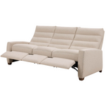Lanier Manual Recliner 3 Seat Sofa, Archer Sand Performance Fabric/Mink, 92"W