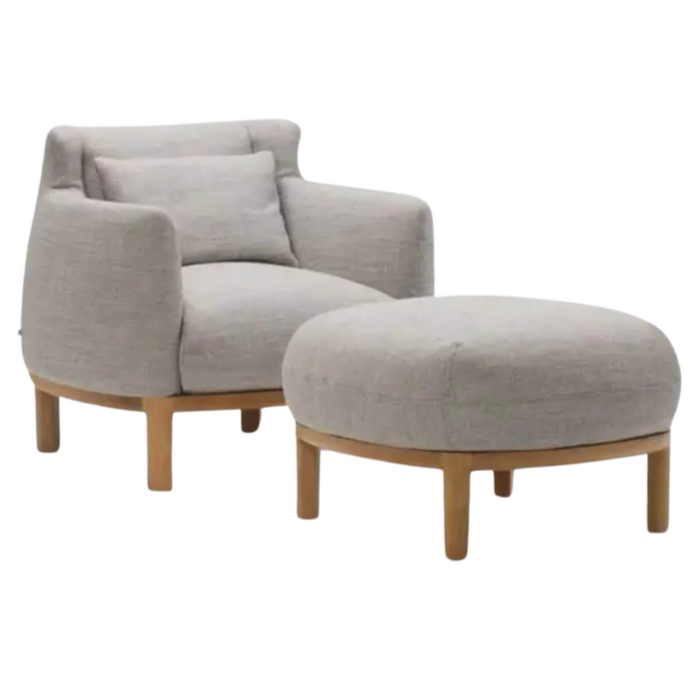 Stena Lounge Chair with Ottoman, West Lake Harbour Gray