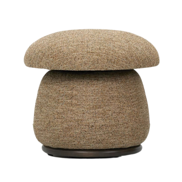 Button 18" Occasional Stool, Sierra Cumin Fabric