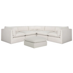 Reve Sectional, Effie Linen with moveable Ottoman