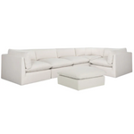 Reve Sectional, Effie Linen with moveable Ottoman