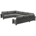 Sky Anthracite U Shape Sectional, 128"W x 98"D