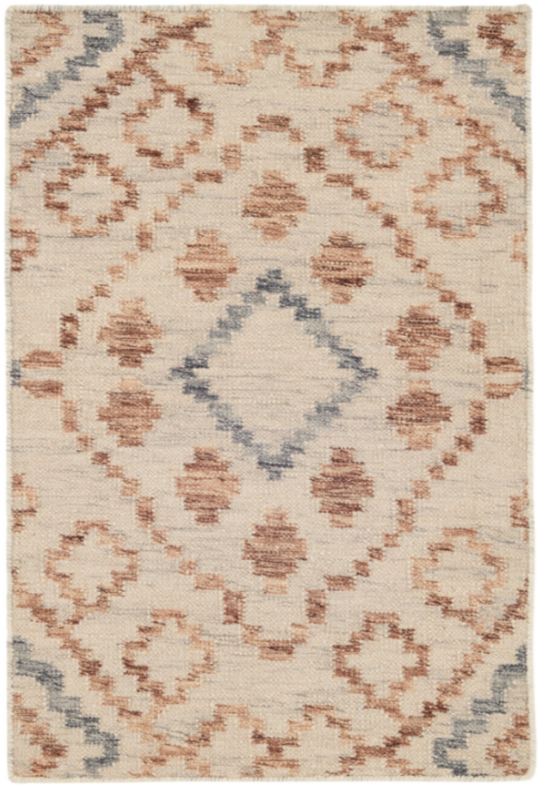 Jelly Roll Sky Handwoven Reversible Wool Rug