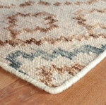 Jelly Roll Sky Handwoven Reversible Wool Rug