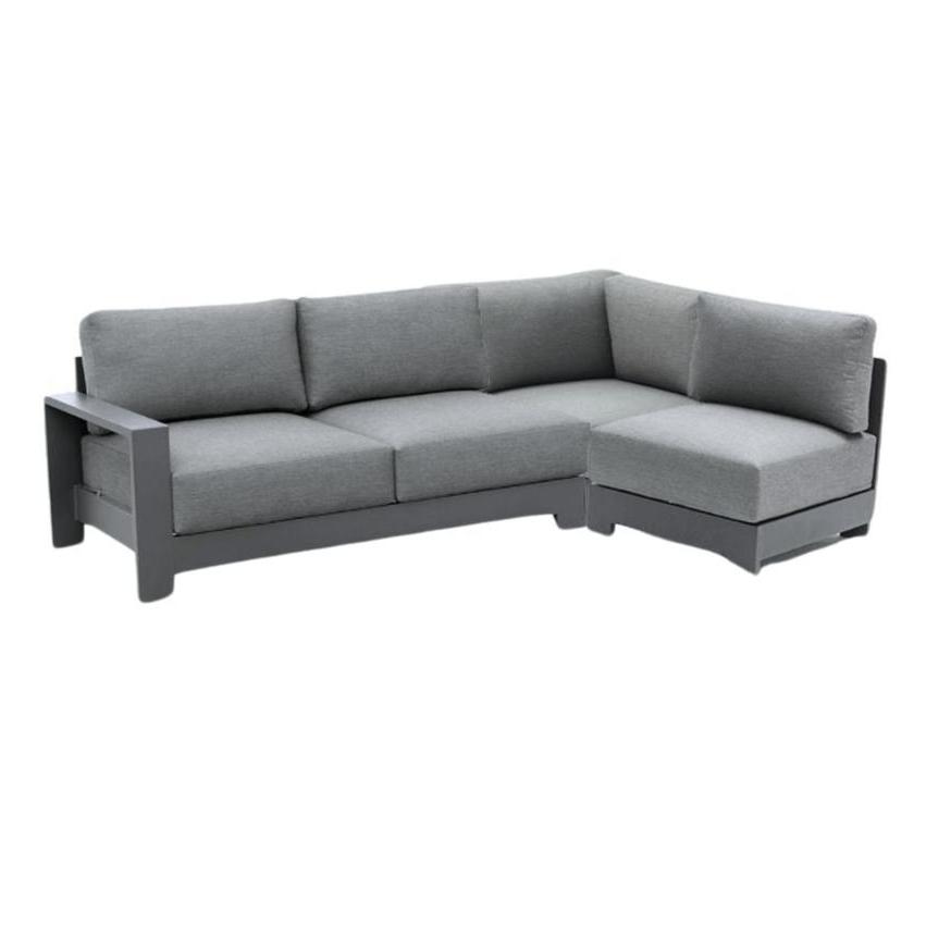 Sky Anthracite Right Chaise Sofa, 98"W x 64"D