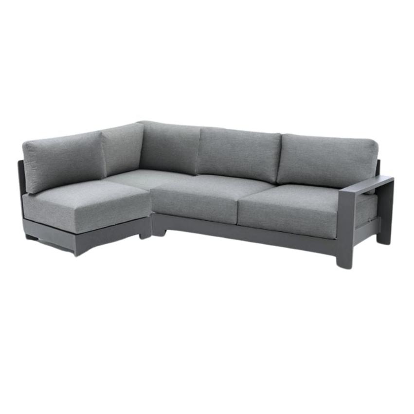 Sky Anthracite Left Chaise Sofa, 98"W x 64"D