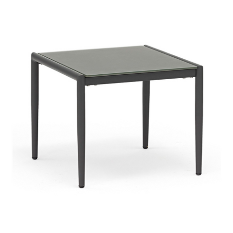 Polo Anthracite Side Table, 20″W x 20"D x 16.5"H