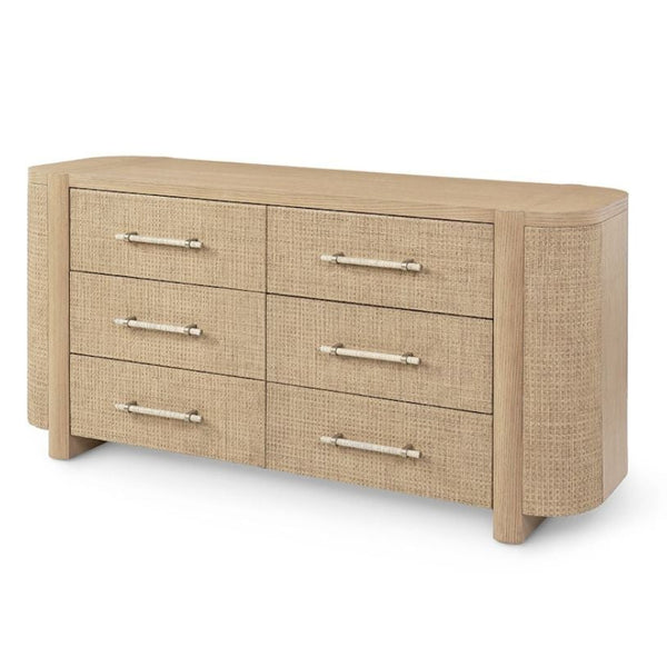 Zoey Natural Oak Dresser, 70"W x 22"D x 34"H