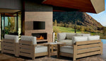 Sky Oak Aluminum Sofa, Oyster, 85"