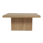 Solid Oak Large Coffee Table, 40"W X 40"D
