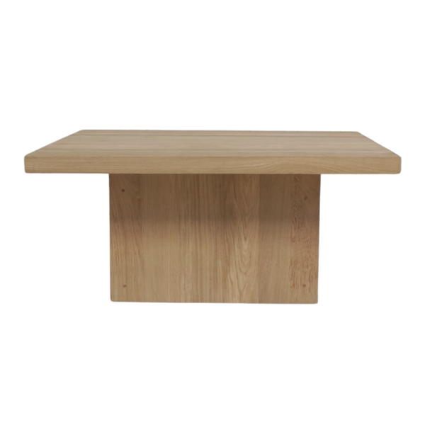 Solid Oak Large Coffee Table, 40"W X 40"D