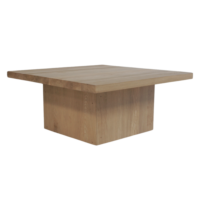 Solid Oak Large Coffee Table, 40"W X 40"D