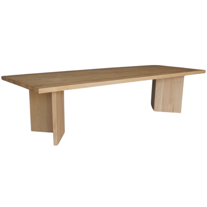 Solid Oak, Double V Leg Dining Table, 120" x 43"D