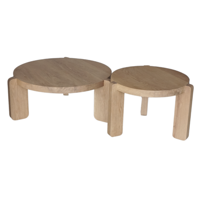 Solid Oak Nesting Coffee Tables