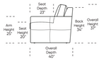 Bentley Sleeper RAF Chaise Sectional, Archer Sand Performance Fabric, King, 127"W x 86"D
