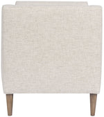 Josie Jack Linen Fabric Chair, with Flaxen Stone Finish Tapered Leg