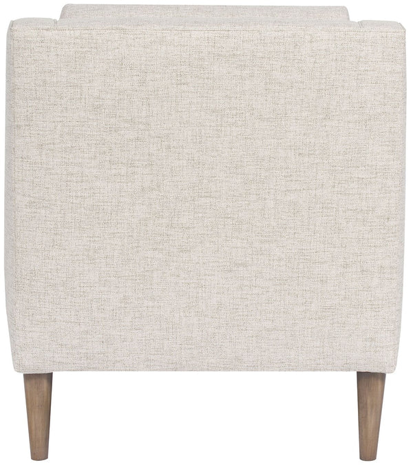 Josie Jack Linen Fabric Chair, with Flaxen Stone Finish Tapered Leg