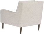 Josie Jack Linen Fabric Chair, with Flaxen Stone Finish Tapered Leg