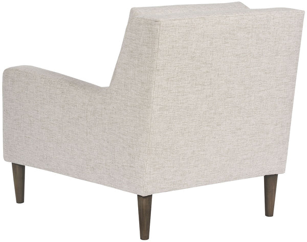 Josie Jack Linen Fabric Chair, with Flaxen Stone Finish Tapered Leg