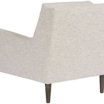 Josie Jack Linen Fabric Chair, with Flaxen Stone Finish Tapered Leg