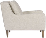 Josie Jack Linen Fabric Chair, with Flaxen Stone Finish Tapered Leg
