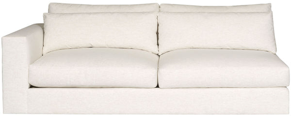Leone Sectional, Nomad Snow Performance Fabric, 138" x 138"D