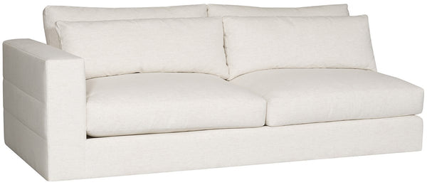 Leone Sectional, Nomad Snow Performance Fabric, 138" x 138"D