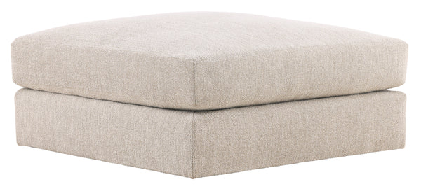 Leone Stocked Bumper, Topper Oatmeal Performance Fabric, 40.5"W x 40.5"D x 19"H