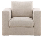 Leone Swivel Chair, Topper Oatmeal Performance Fabric