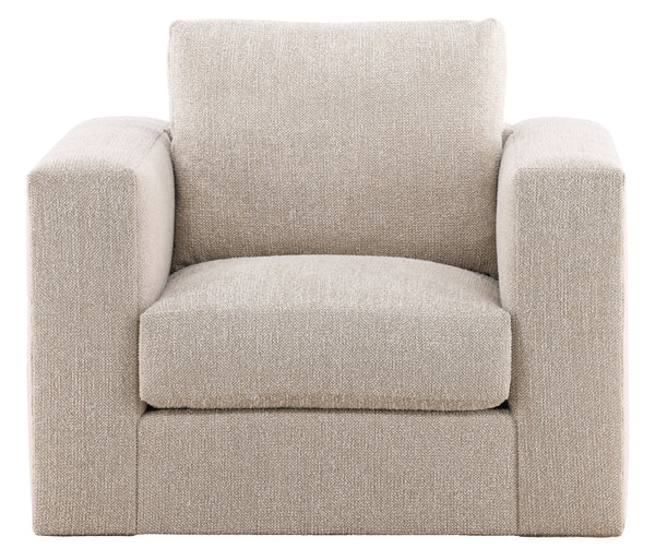 Leone Swivel Chair, Topper Oatmeal Performance Fabric