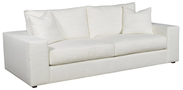 Lucca Two Seat Sofa, Kipri Snow Performance Fabric, 95"W