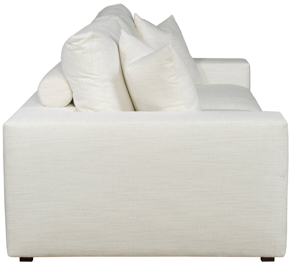 Lucca Two Seat Sofa, Kipri Snow Performance Fabric, 95"W