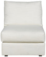 Lucca Sectional Armless Chair, Kipri Snow Performance Fabric, 29.5"