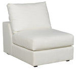 Lucca Sectional Armless Chair, Kipri Snow Performance Fabric, 29.5"