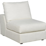 Lucca Sectional Armless Chair, Kipri Snow Performance Fabric, 29.5"