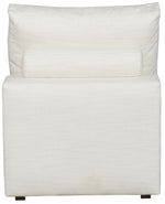 Lucca Sectional Armless Chair, Kipri Snow Performance Fabric, 29.5"