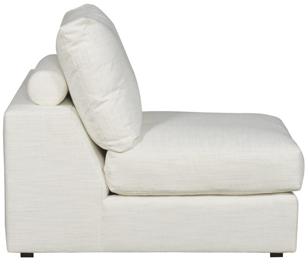 Lucca Sectional Armless Chair, Kipri Snow Performance Fabric, 29.5"