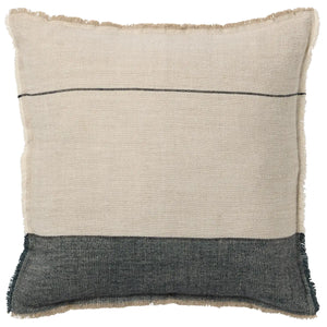 Tanzy Pillow, TAN17, Blue Graphite, 22" x 22"