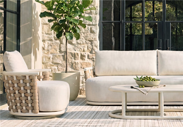 Taurus Outdoor Swivel Chair - Tennis Sand