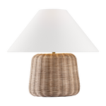 Dumar Medium Table Lamp - Blonde Rattan, 20.5"H
