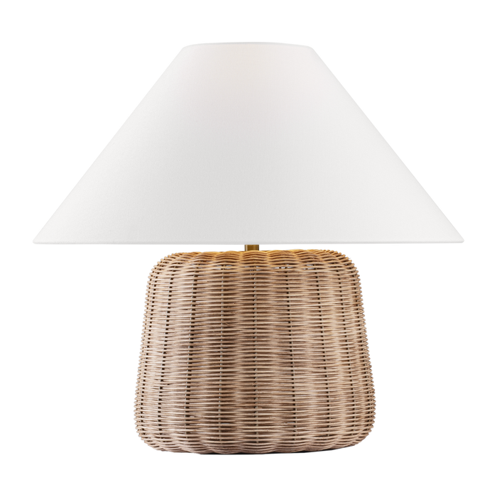 Dumar Medium Table Lamp - Blonde Rattan, 20.5"H