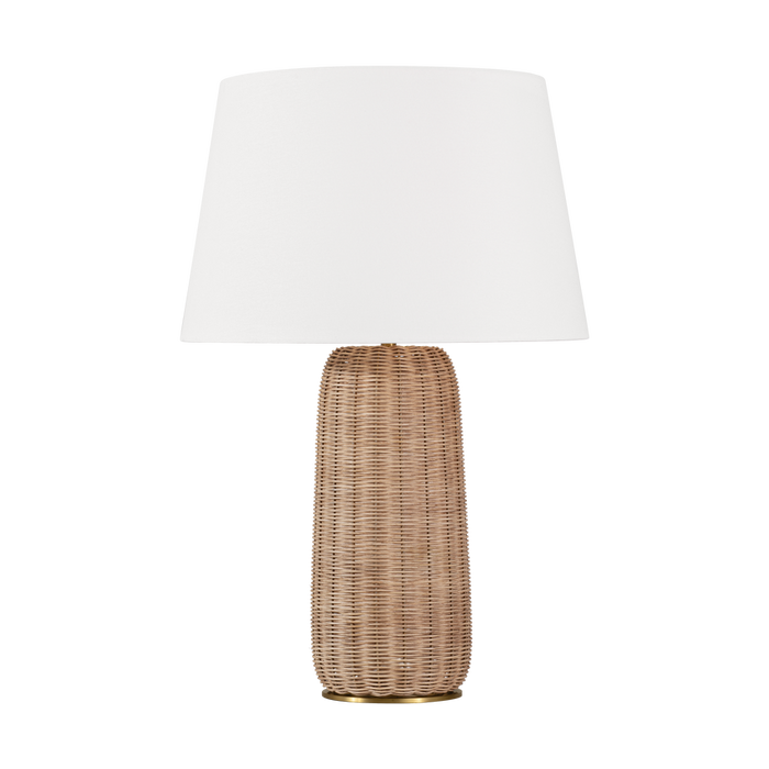 Dumar Large Table Lamp, Blonde Rattan
