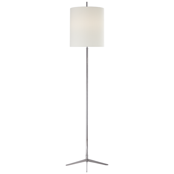 Caron Floor Lamp, Polished Nickel
