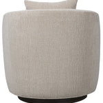 Ode Swivel Chair, Topper Oatmeal Performance Fabric