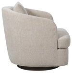 Ode Swivel Chair, Topper Oatmeal Performance Fabric