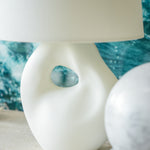 Adria 16" Table Lamp, Plaster White