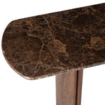 Tathra Console Table, Espresso, Dark Emperador, 59"W × 15.75"D × 29.5"H