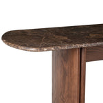 Tathra Console Table, Espresso, Dark Emperador, 59"W × 15.75"D × 29.5"H